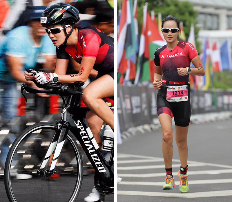 今年11月12日，她在IRONMAN厦门站不太顺利地完成了首场70.3距离铁三赛的挑战